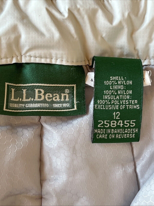 LL Bean Snow Pants Youth 12 Girls Zip Pockets Regular Fit Thinsulate