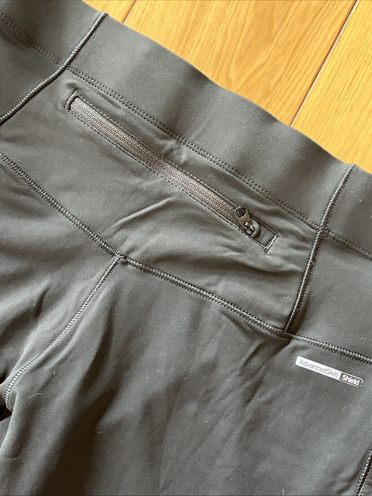 Salomon Advanced Skin Pants Women's Medium Black Pull On Ankle Zips Pull On