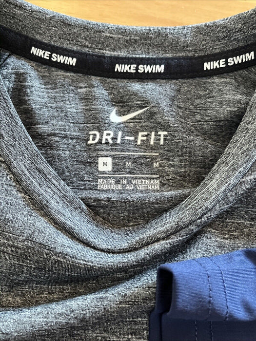 Lot of Nike Swim Shirt Mens Medium Dri-Fit Short Sleeve UPF40+ Athletic
