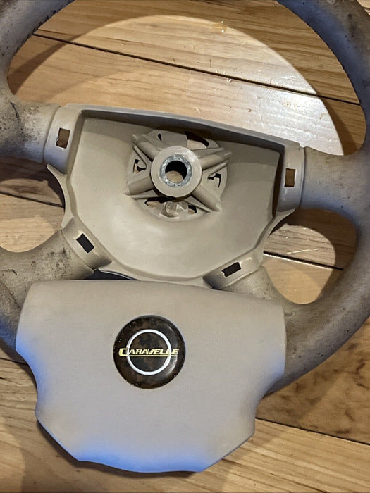 Used Caravelle Boat Steering Wheel 13.5” Diameter 1997 Tan