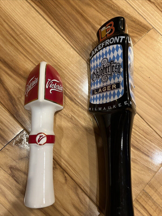 BEER TAP HANDLES LOT OF  5  Victoria Budweiser Oktoberfest Michelob Wild Cider