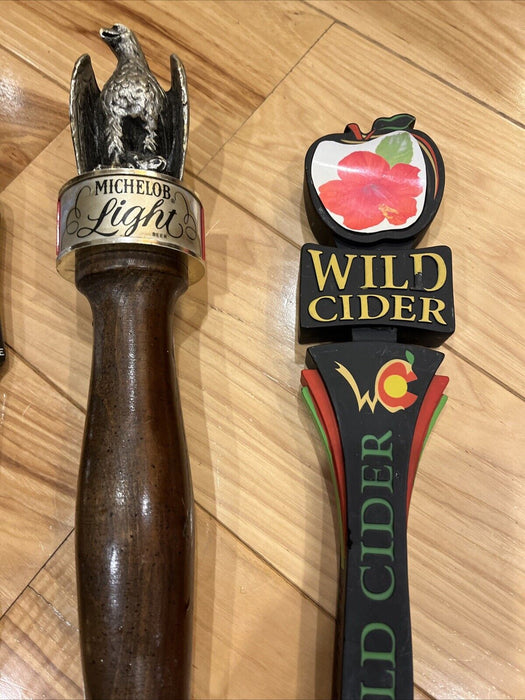 BEER TAP HANDLES LOT OF  5  Victoria Budweiser Oktoberfest Michelob Wild Cider