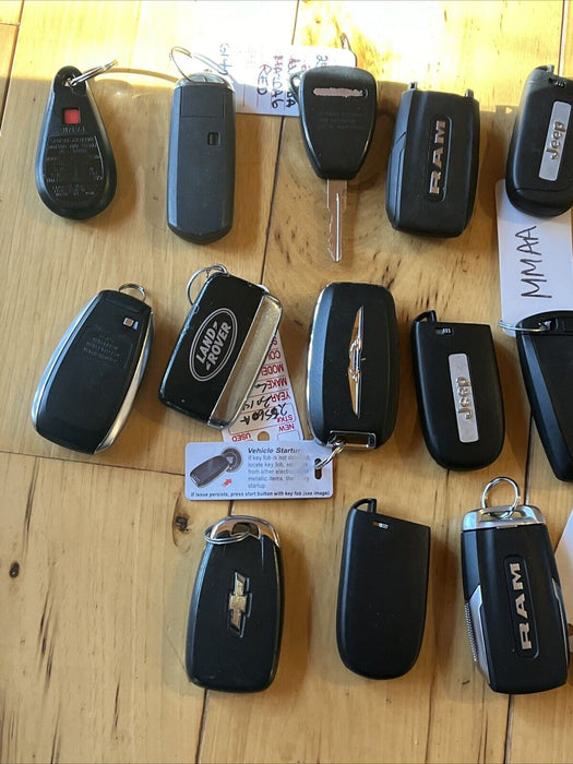 KEY FOB LOT Of 20 CAR REMOTES FOBS Subaru Jeep Dodge Ram BMW Mazda Land Rover