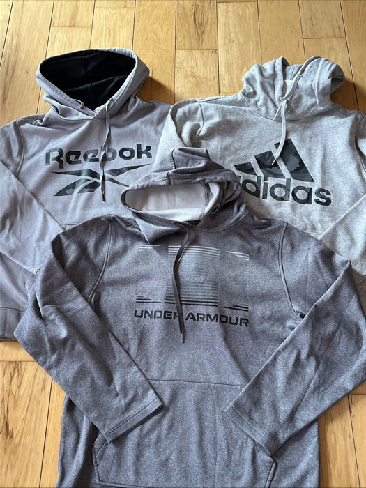 Men’s Medium Hoodie Lot Adidas Reebok Under Armour