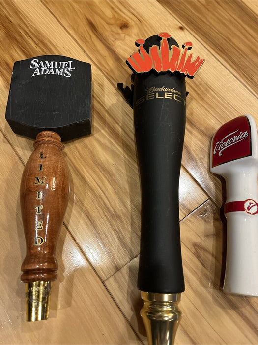 BEER TAP HANDLES LOT OF  5  Victoria Samuel Adam Brooklyn Lager Molson Budweiser