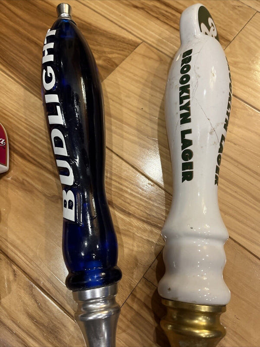 BEER TAP HANDLES LOT OF  5  Victoria Budlight Brooklyn Lager Heineken Flip side