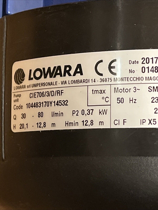 Lowara CIE706/3/D Centrifugal Pump Single Propeller Pump 2 Pole 220-230V380-400V