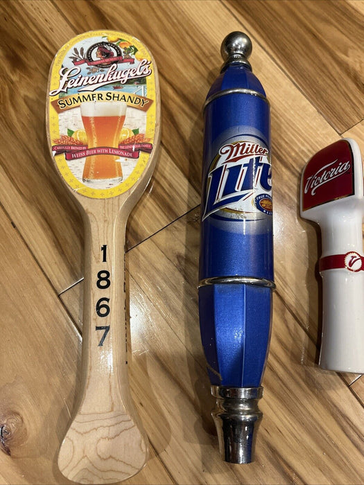 BEER TAP HANDLES LOT 5 Victoria Leinenkugels Miller Lite JW Dundees Weinhards