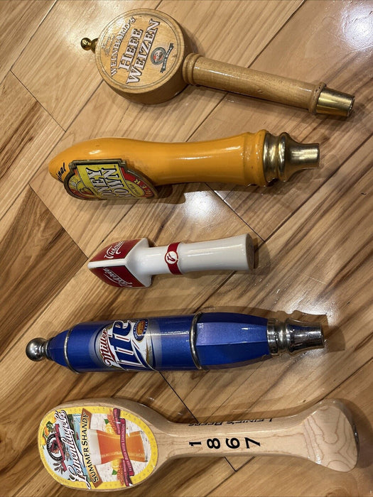 BEER TAP HANDLES LOT 5 Victoria Leinenkugels Miller Lite JW Dundees Weinhards