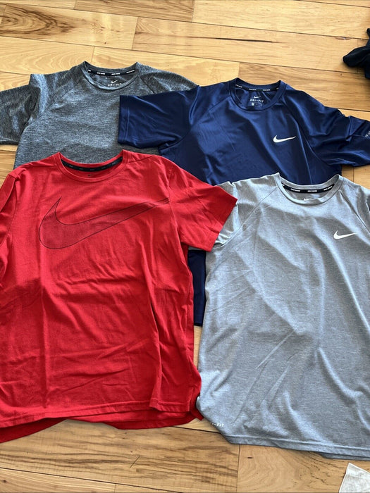 Lot of Nike Swim Shirt Mens Medium Dri-Fit Short Sleeve UPF40+ Athletic