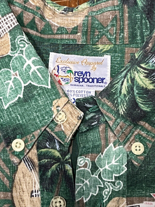 Vintage Reyn Spooner Exclusive Classic Heineken Design Hawaiian Shirt - Sz. XL