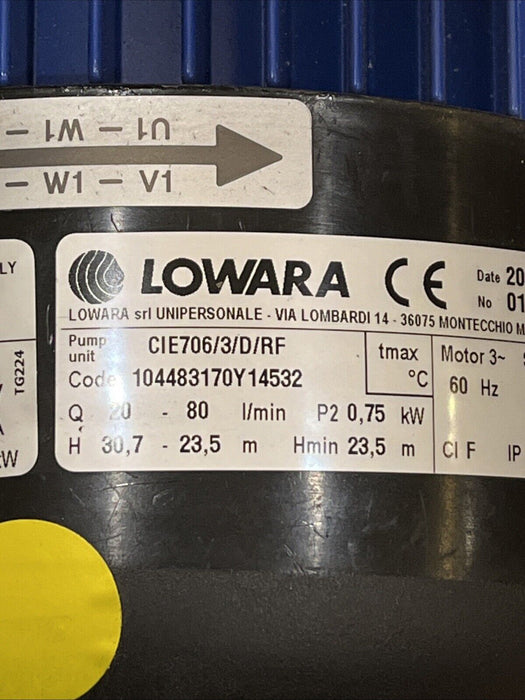 Lowara CIE706/3/D Centrifugal Pump Single Propeller Pump 2 Pole 220-230V380-400V