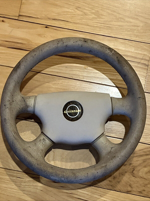 Used Caravelle Boat Steering Wheel 13.5” Diameter 1997 Tan