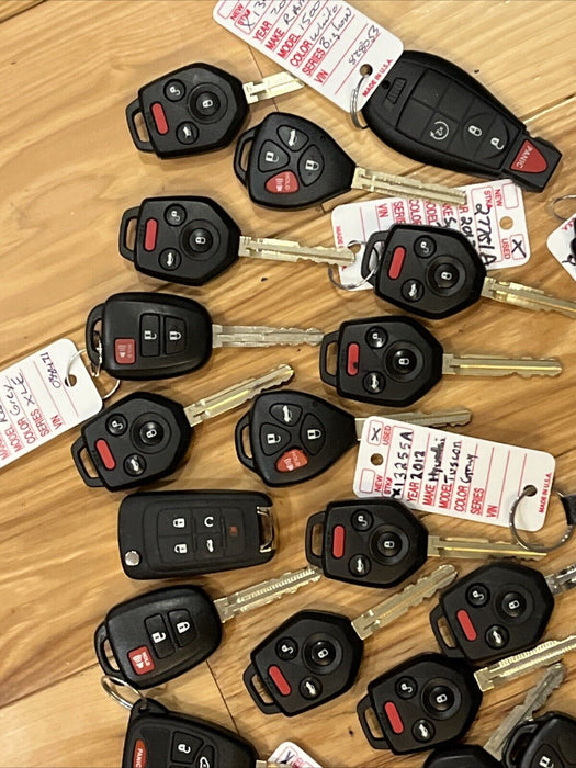 KEY FOB LOT Of 26 CAR REMOTES FOBS Subaru KIA Dodge Ram Toyota Hyundai