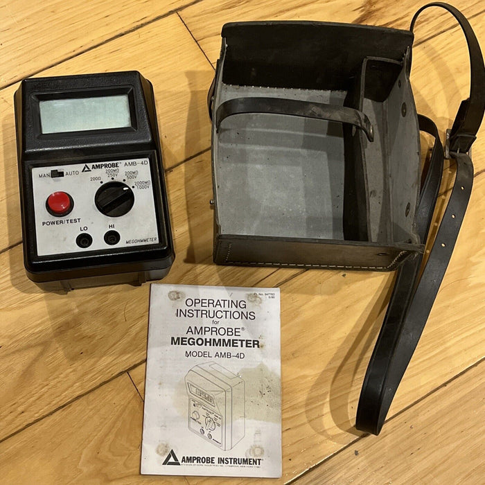 AMPROBE AMB 4-D MEGOHMMETER. As Seen In Pictures