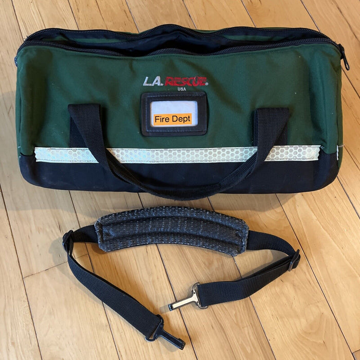 LA Rescue Green Oxygen Medical Gear Bag Cylinder