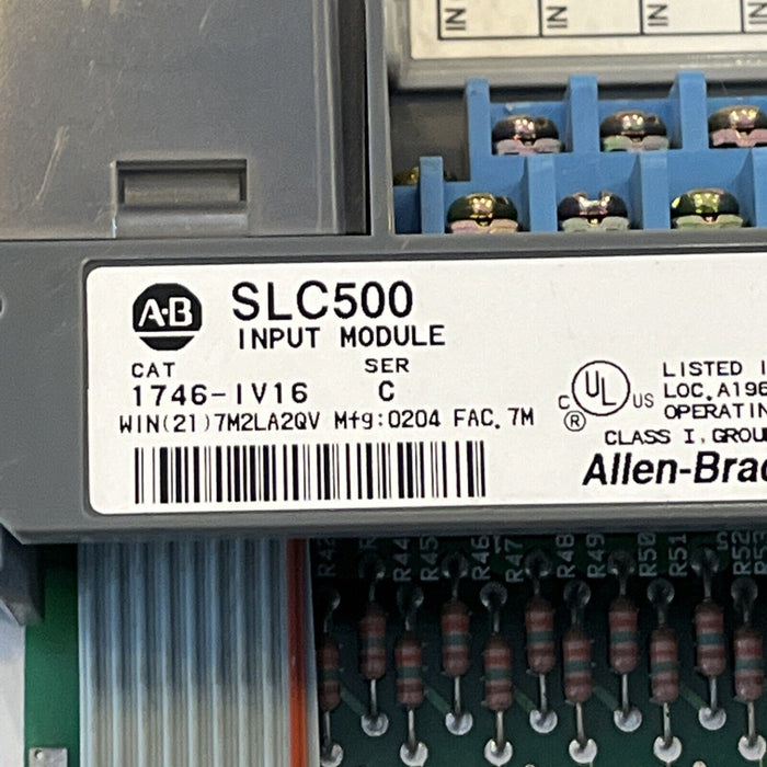 Allen Bradley 1746-IV16 SLC 500 PLC Input Module 16Pt Fast DC Sink 1V16 1746IV16