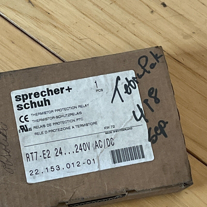 SPRECHER+SCHUH RT7E2 Thermistor Relay - Enhanced 24-240V AC/DC New NOS