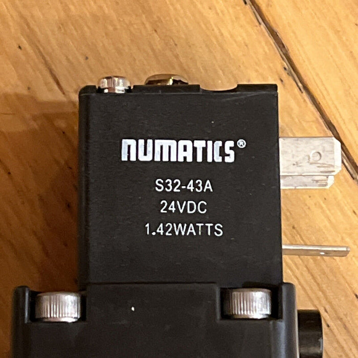 Numatics S22C-04BKP SLOW START Solenoid Valve S32-43A 24VDC 1.42W OEM