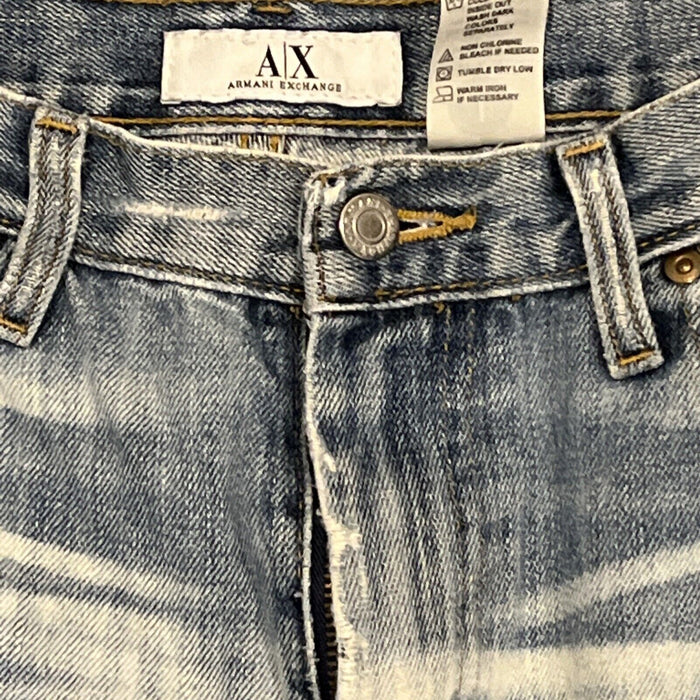 Armani Exchange A|X Mens Jeans J101 Bootcut Destroyed Rocker 32x32 Boot Cut