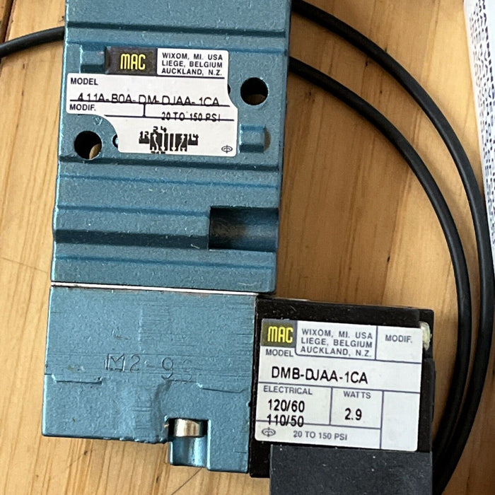 NIB Mac 411A-B0A-DM-DJAA-1CA Solenoid Valve DMB-DJAA-1CA