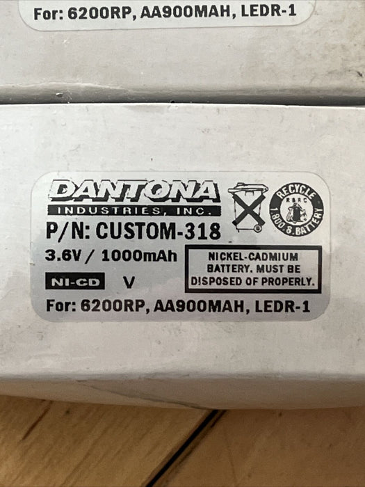 Lot Of 4 DANTONA CUSTOM-318 Battery 3.6 Volt Nickel Cadmium Emergency Lighting