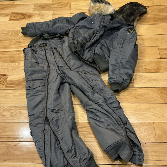 Vintage USAF Flying Mans Heavy Cold Weather Flight Jacket & Pants Trousers