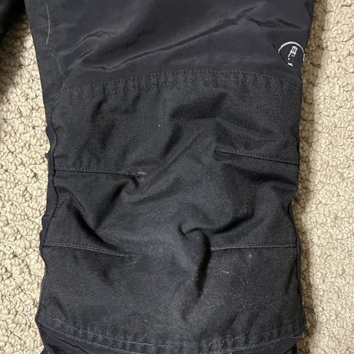 Lands End Iron Knee Kids Squall Snow Bibs Overall Pants Black Size 8 Waterproof