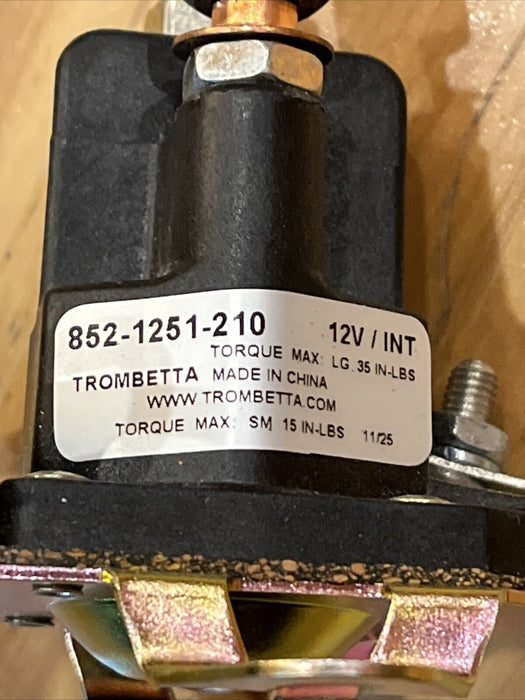 Trombetta 852-1251-210 Dc Contactor Solenoid, 12 V 2 Terminals, Intermittent