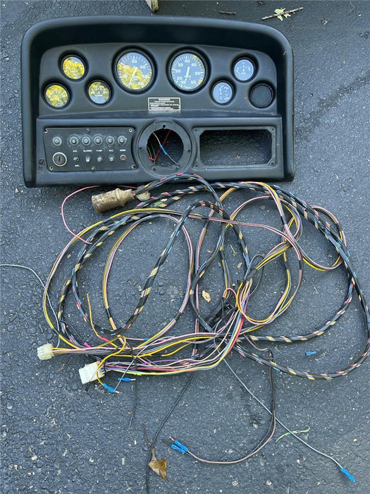 1990 Boat Dash Pod Panel w/ Faria Gauges & Switches & 3.0 Wiring Harness