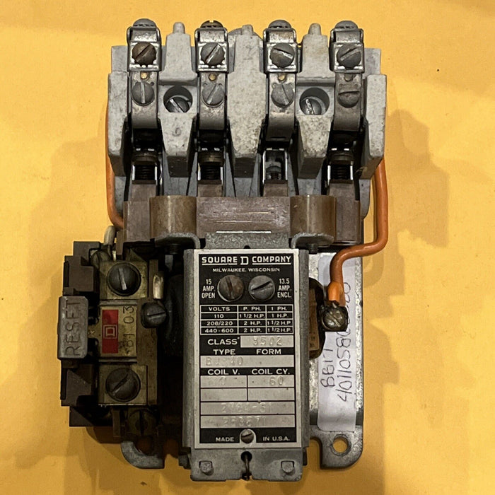 Square D 8502 BO-40 Machine tool Relay