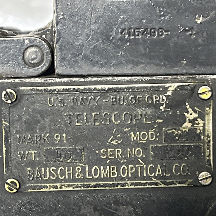 Vintage WW2 Bausch & Lomb US Navy Mark 91 Model 1 Telescope Binoculars