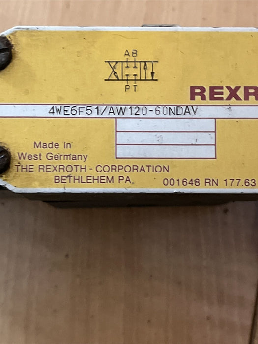 Rexroth 4WE6D51/AW120-60NDAV Directional Control Valve WU35-0-A 376