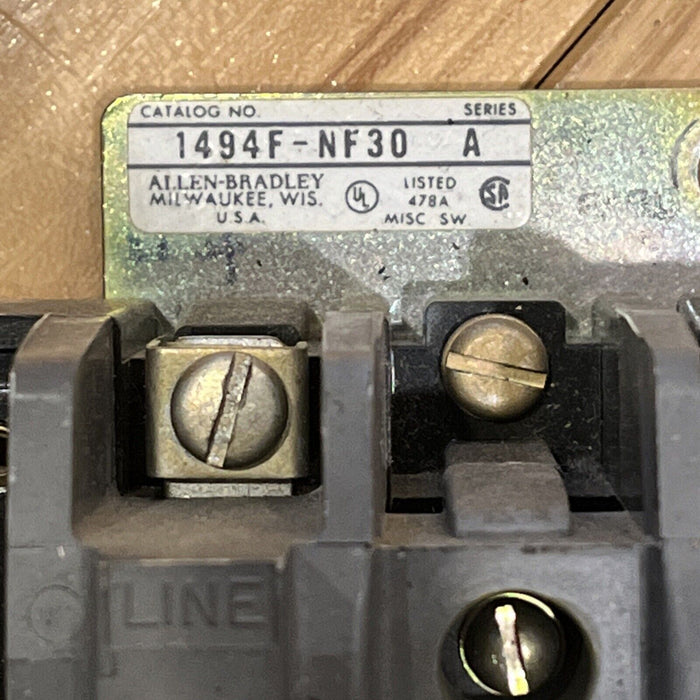 ALLEN-BRADLEY 1494F-NF30 SER A DISCONNECT SWITCH