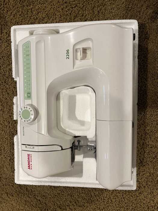 Janome New Home Model #2206 Mechanical Sewing Machine MINT in Original Box