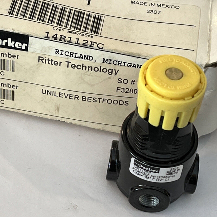 Parker 14R112FC Pressure Regulator 1/4" 300PSI Air