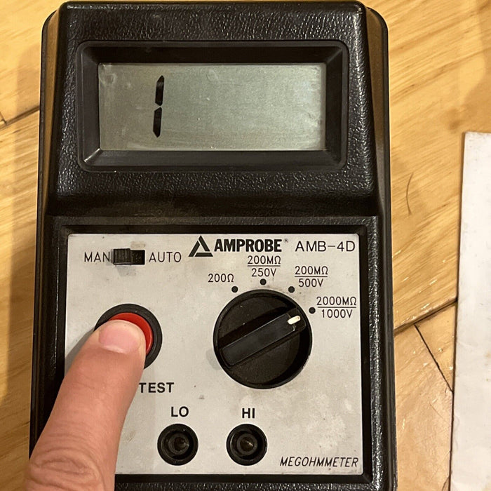 AMPROBE AMB 4-D MEGOHMMETER. As Seen In Pictures