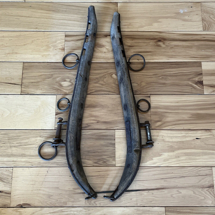 Vintage Wooden Iron Harness Hames Horse Collar 27”
