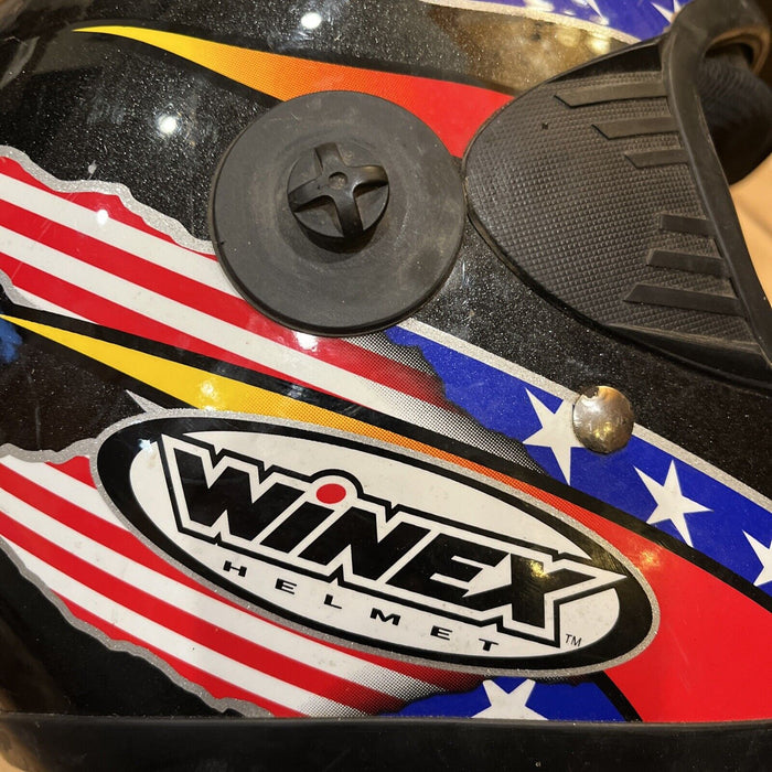 Stars &Stripes Winex M2000 MOTOCROSS HELMET DOT CERTIFIED SNELL APPROVED Medium