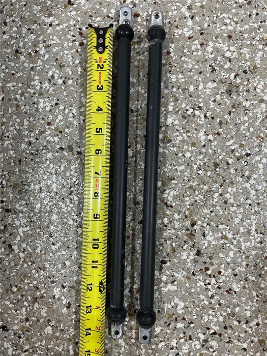 Pair of Black Marine Boat Windshield Supports Rods Braces Brackets  13.5"