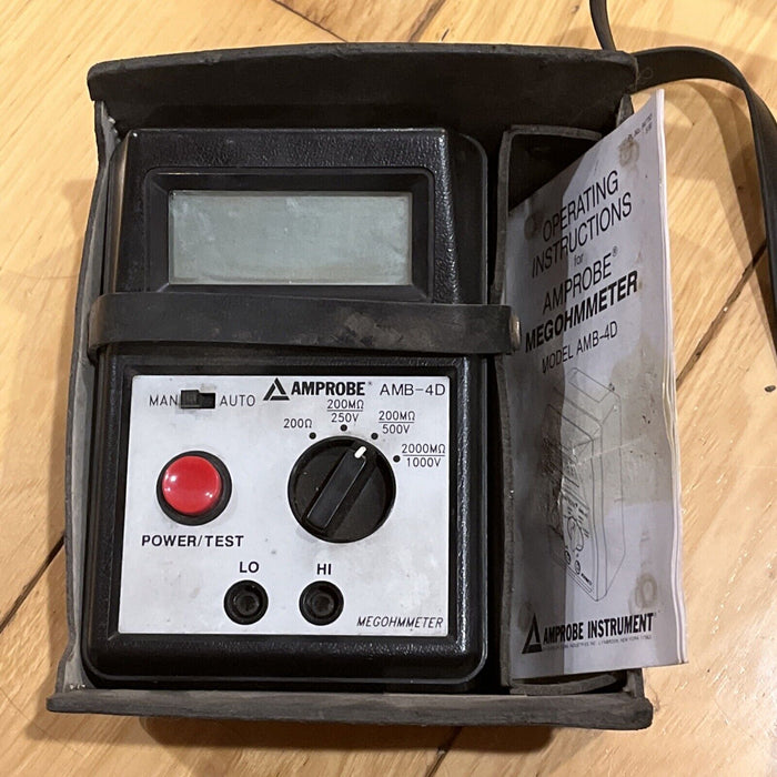 AMPROBE AMB 4-D MEGOHMMETER. As Seen In Pictures