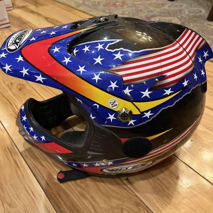 Stars &Stripes Winex M2000 MOTOCROSS HELMET DOT CERTIFIED SNELL APPROVED Medium