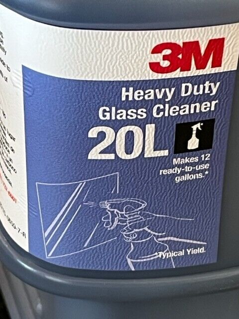 3M Heavy Duty Glass Cleaner 20L Gray Cap Cartridge makes 12 gallons 2L Floral