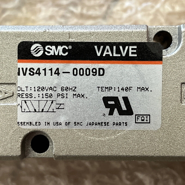 SMC NVS4114-0009D Solenoid Air Valve 115-120VAC 50-60Hz New