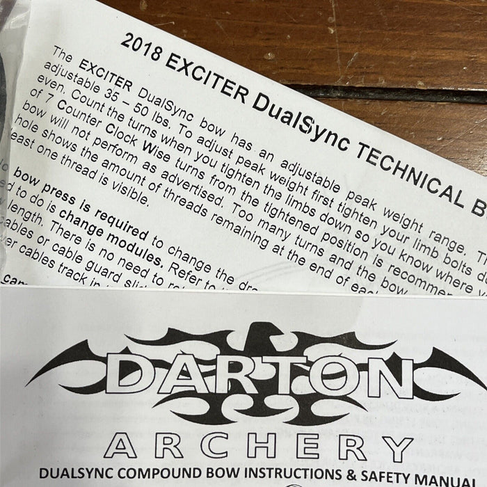 Darton Cam Modules DualSync Exciter compound Bow Hunting Archery 22.5-27” 432424