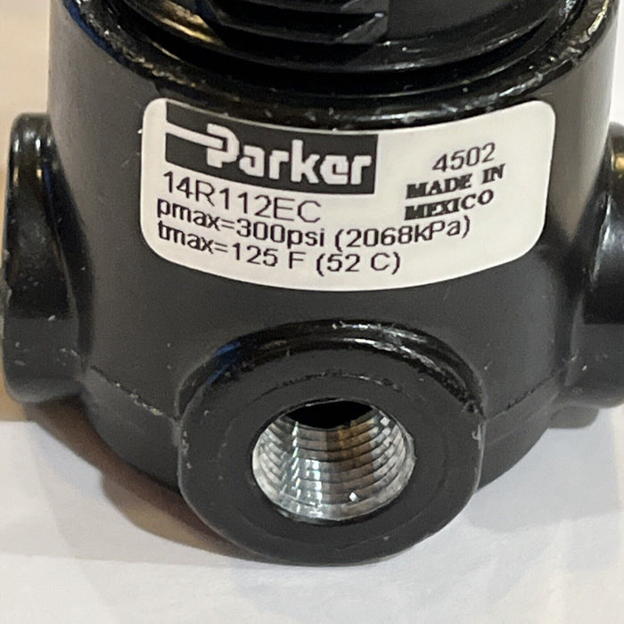 PARKER 14R112EC Air Pressure Regulator 1/4” 300 PSI Max 4502