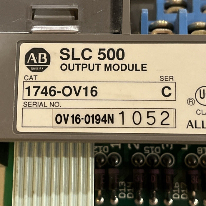 ALLEN BRADLEY SLC 500 OUTPUT MODULE 1746-OV16 SERIES C DC Sink