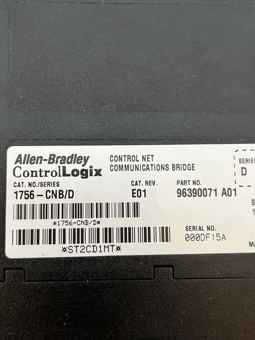 Allen-Bradley Control Logix 1756-CNB/D Rev. L01 Series D Communications Bridge