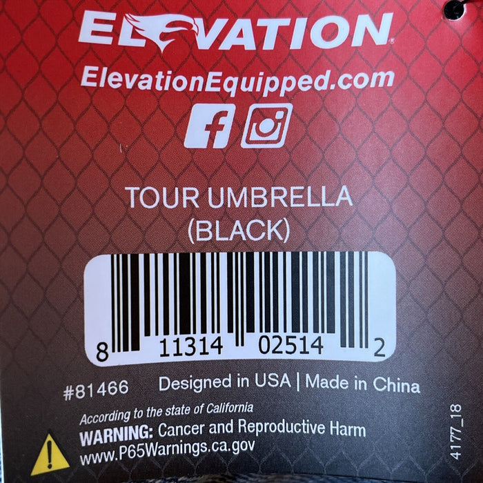 Elevation 81466 Tour Umbrella Archery Tournament Gear Black 62” Equipment