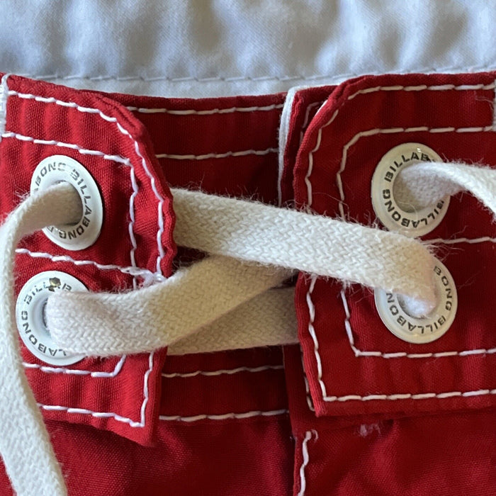 Vintage Red Billabong Boardshorts sz 32 Contrast Stitch